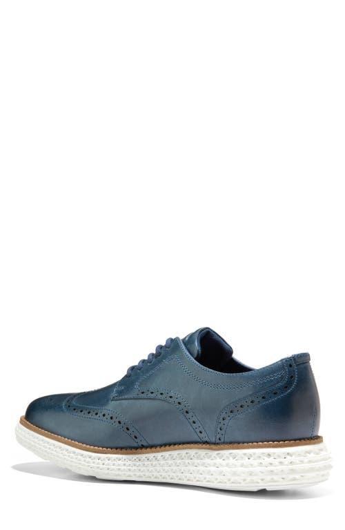 COLE HAAN Men's Øriginal Grand 2.0 Wingtip Oxford Shoes - Blue Size 9 Product Image