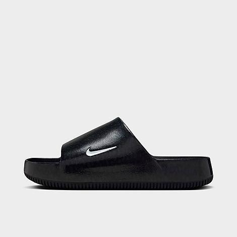 Nike Mens Calm Slides Print NS - Shoes Black/Anthracite/Football Grey Product Image