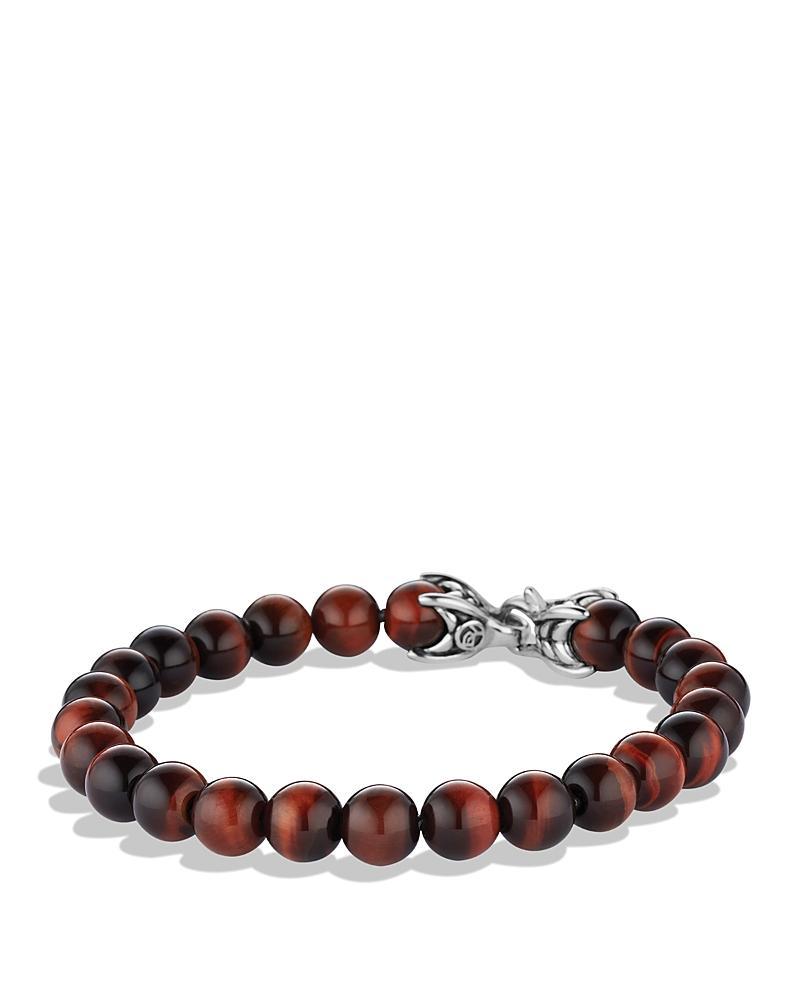 Mens Spiritual Beads Bracelet in Sterling Silver Product Image