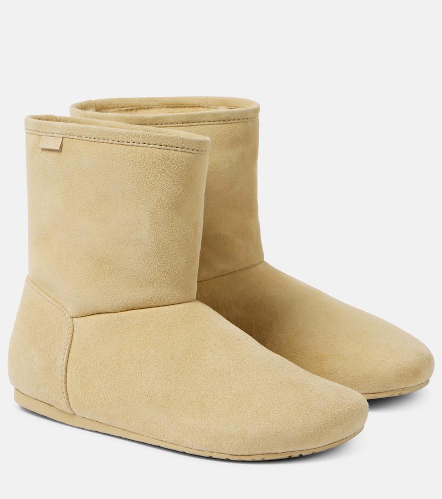 Lago Suede Ankle Boots In Beige Product Image