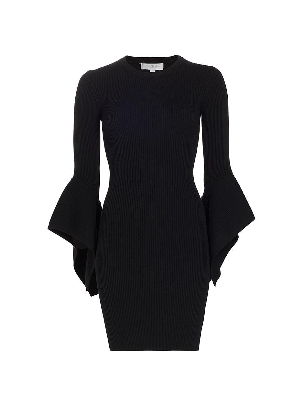 Womens Flare-Sleeve Bodycon Dress Product Image