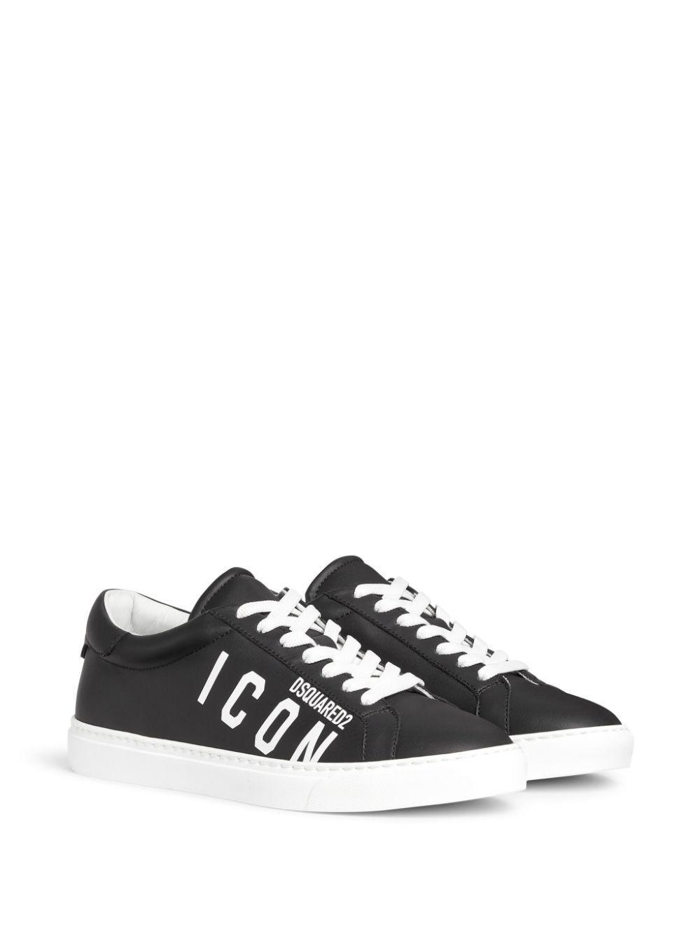 DSQUARED2 Icon Logo-print Low-top Sneakers In Black Product Image