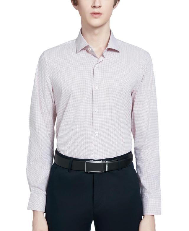 Tallia Mens Slim-Fit Micro-Geo Dress Shirt Product Image