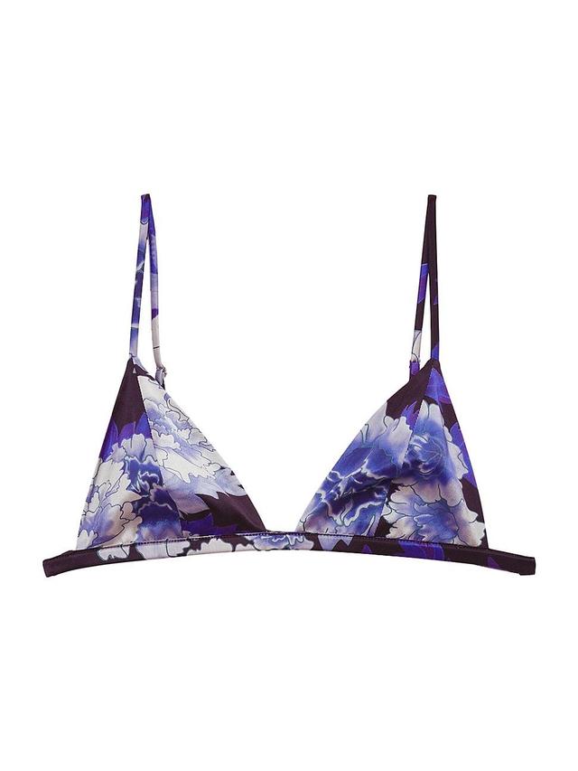 Womens Luxe Silk-Blend Triangle Bra Product Image