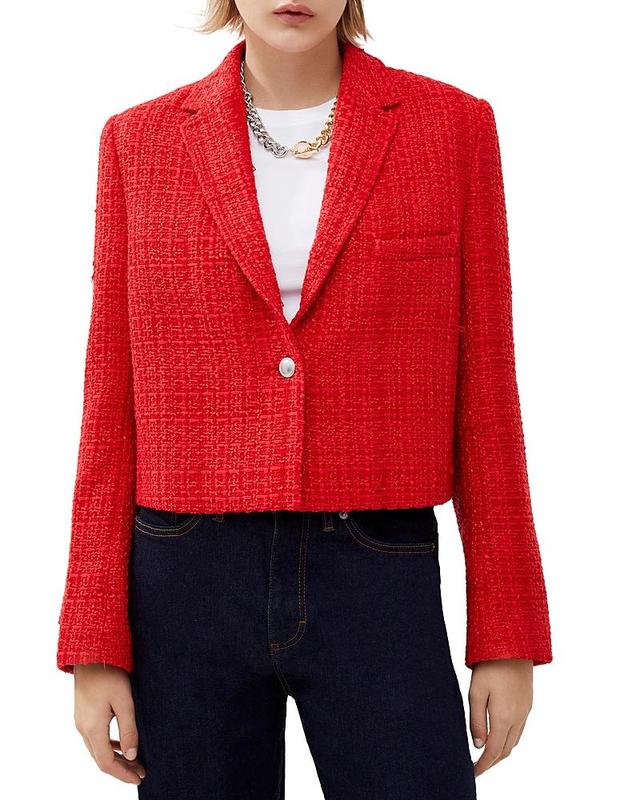 French Connection Azzurra Tweed Crop Blazer Product Image