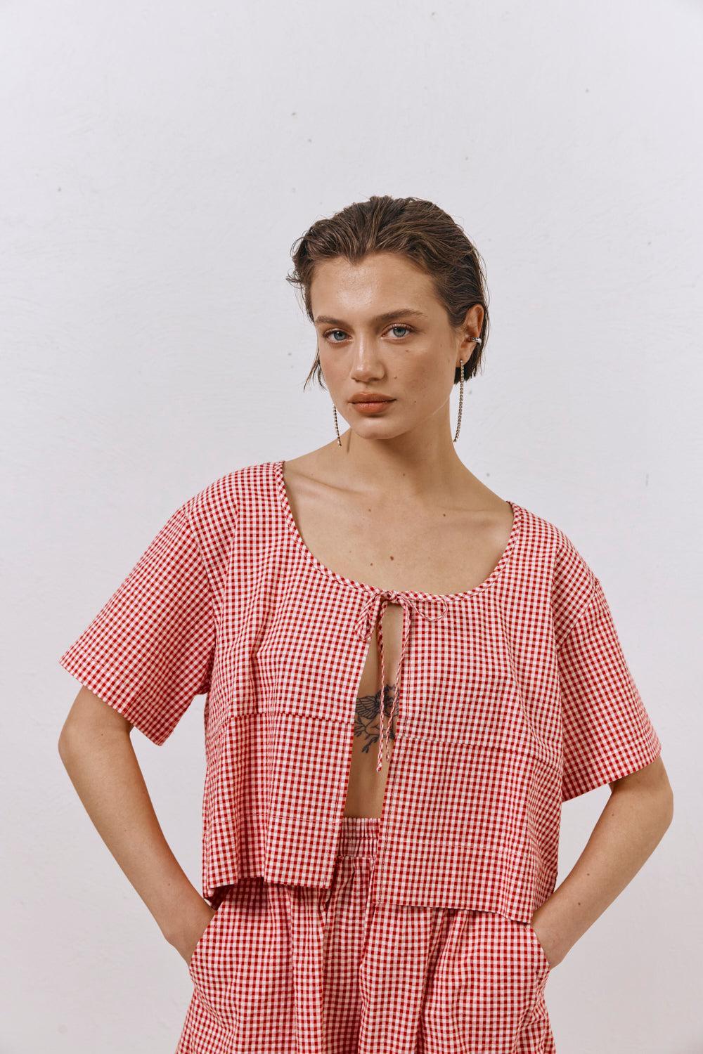 The Sea & I Smock Top Red product image