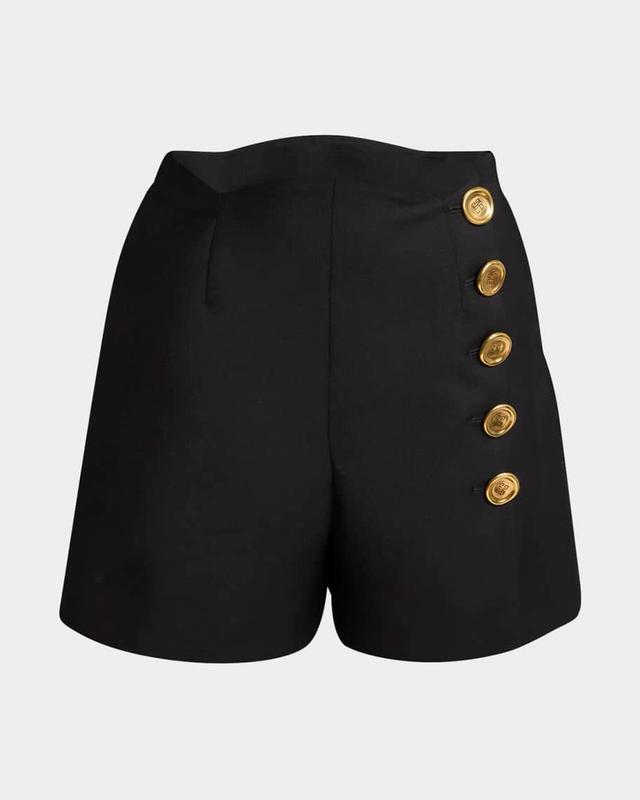 Scalloped Waistband Wool Mohair Sailor Shorts Product Image