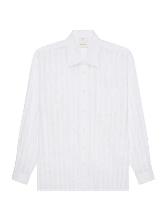 Mens Shirt in Cotton Voile with Stripes Product Image