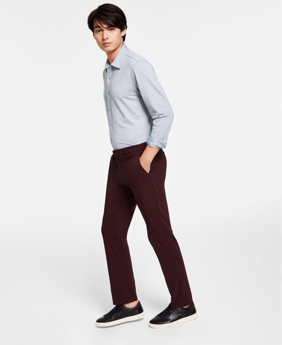 Tommy Hilfiger Mens Modern-Fit Th Flex Stretch Solid Performance Pants Product Image