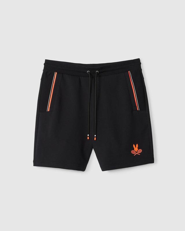 Psycho Bunny Men's Courtside Track Short 001 BLACK Product Image