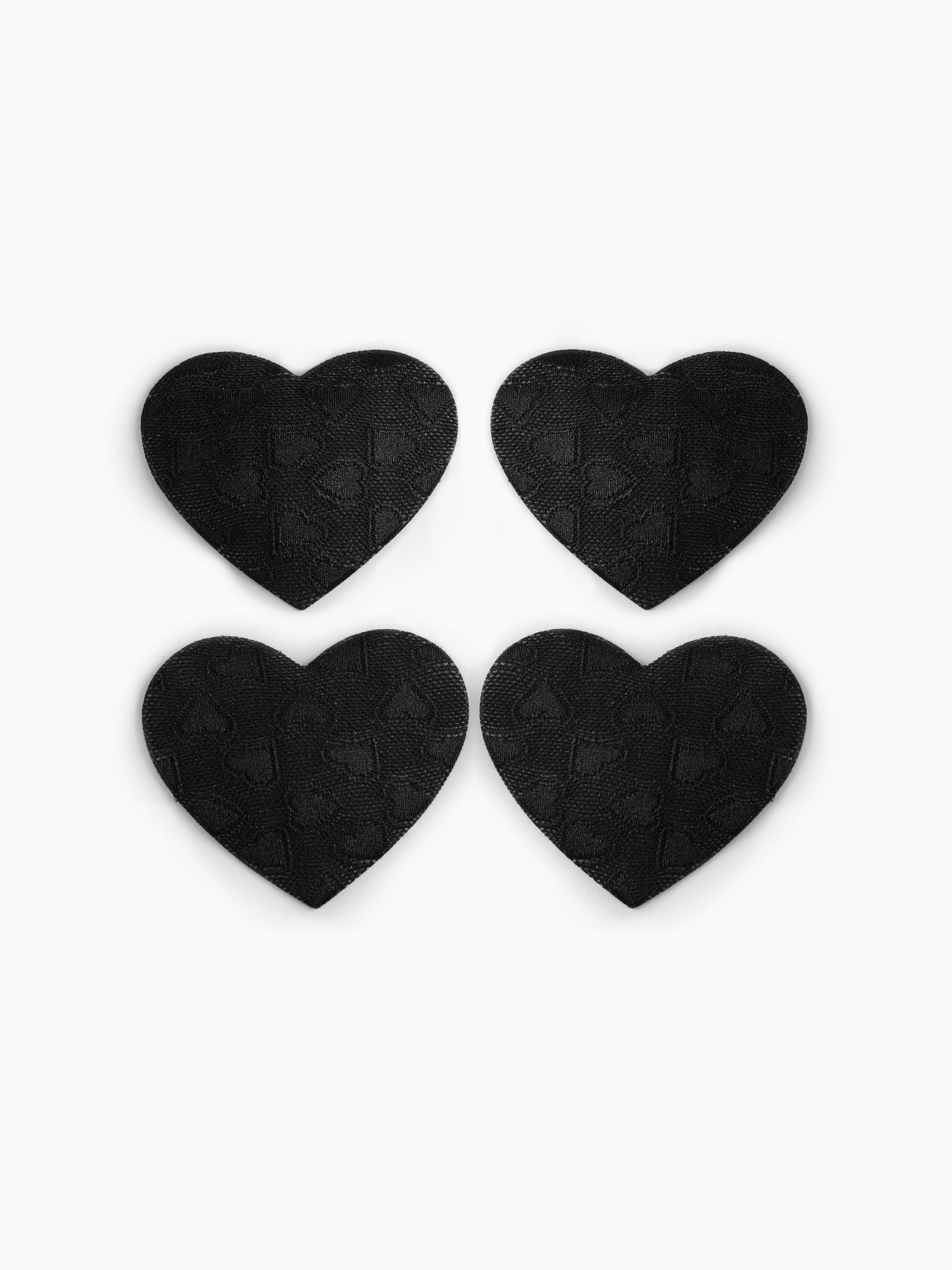 2 PAIRS HEART SHAPE REUSABLE ADHESIVE NIPPLE COVERS Product Image