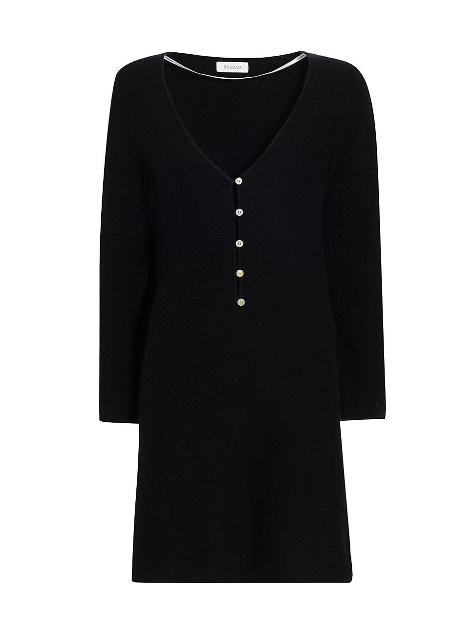 Womens Cashmere V-Neck Minidress Product Image