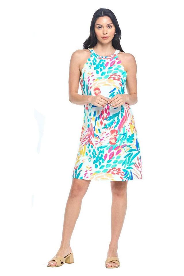 White Floral Yoke Dress Product Image