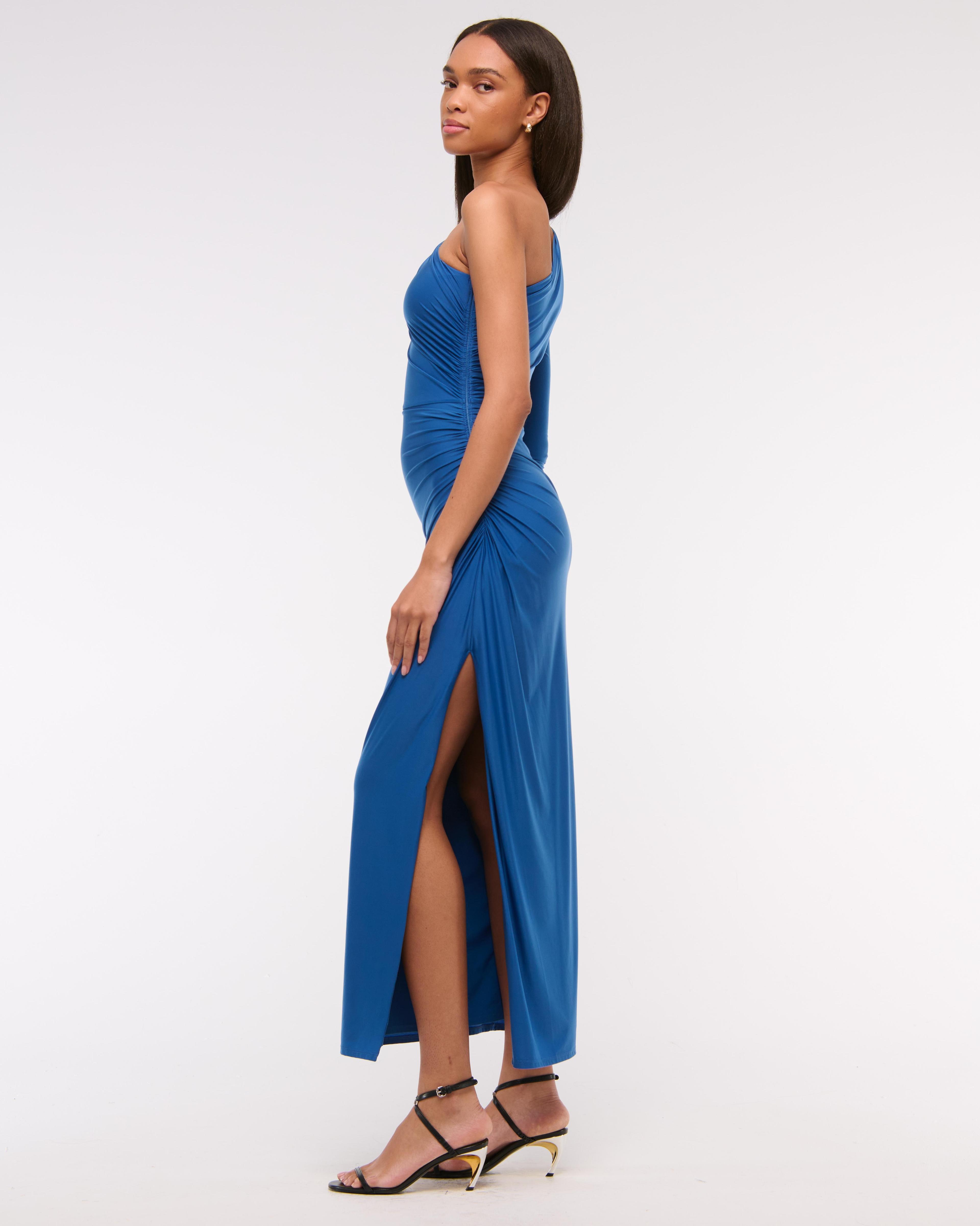 One-Shoulder Draped Maxi Dress Product Image