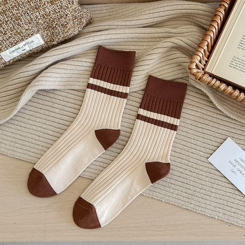 Patterned Crew Socks Product Image