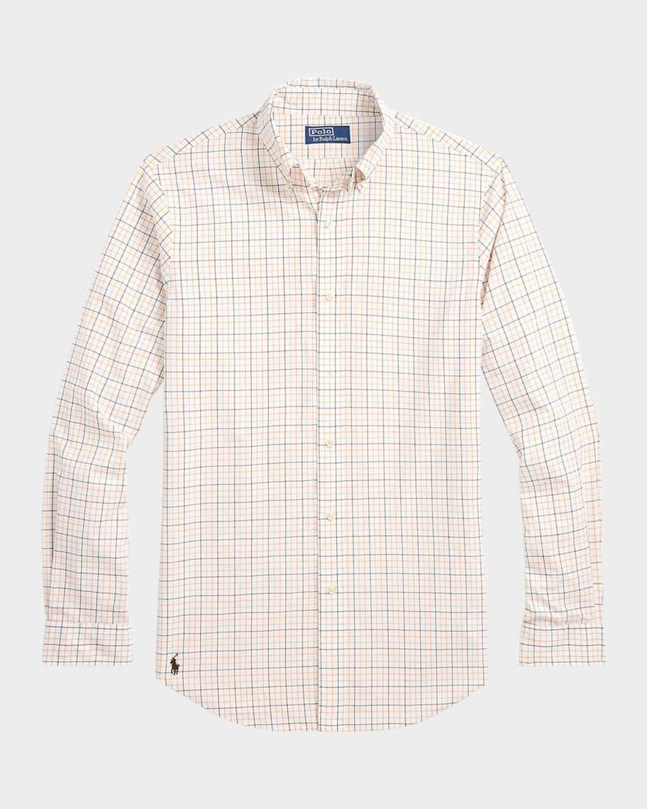 Men's Classic-Fit Tattersall Poplin Sport Shirt Product Image