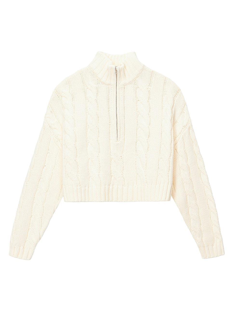 Womens Hampton Rib-Knit Cropped Sweater product image