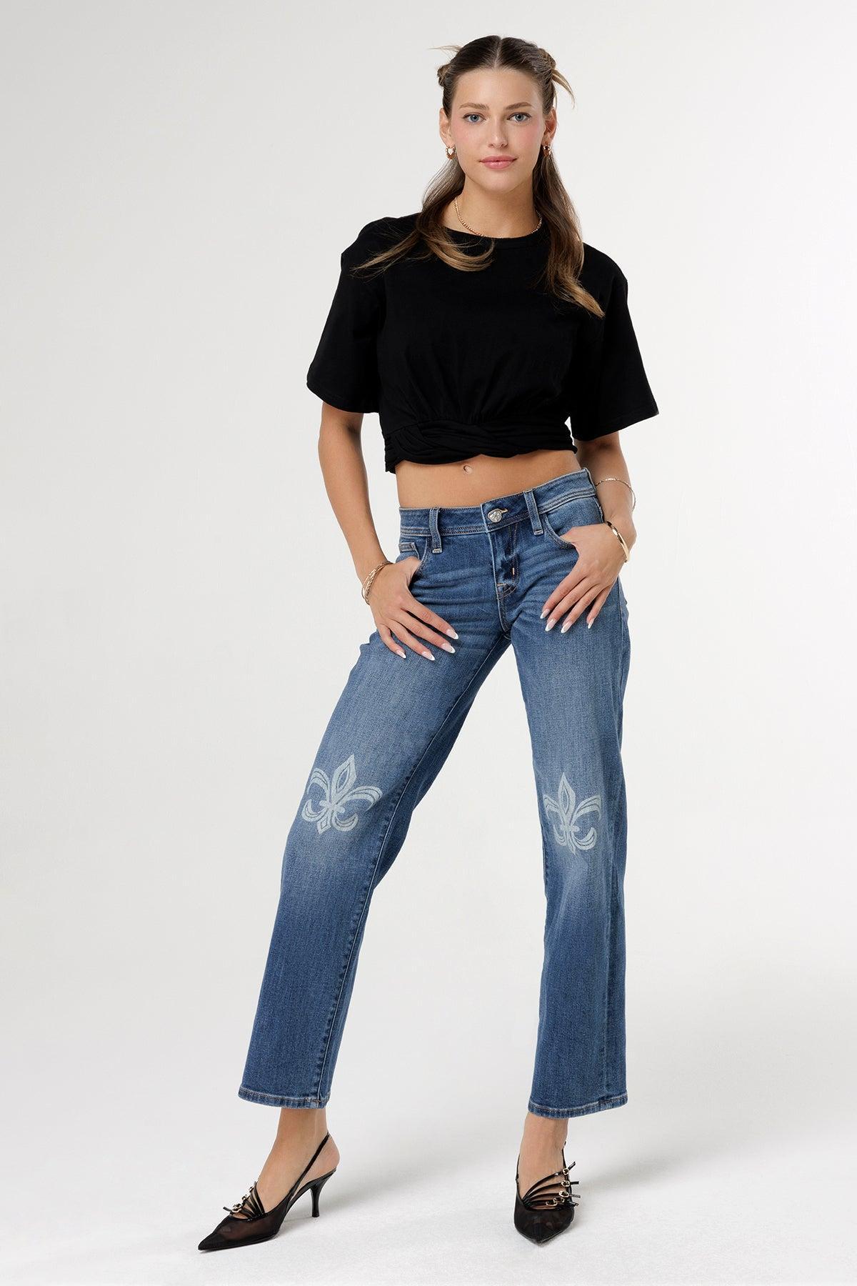 Double Fleur Wide Jeans product image