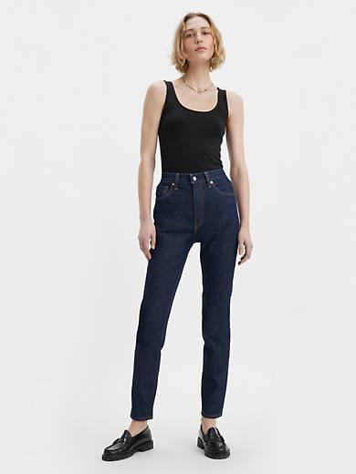 Japanese Selvedge High Rise Slim Women's Jeans Product Image