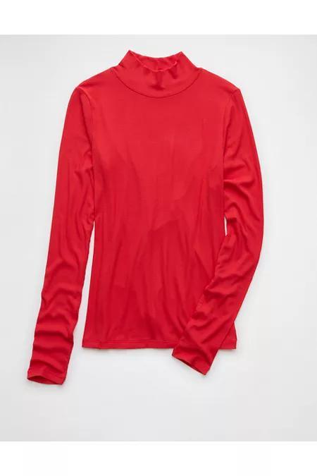 AE Soft Sexy Long-Sleeve Mock Neck T-Shirt Womens Product Image