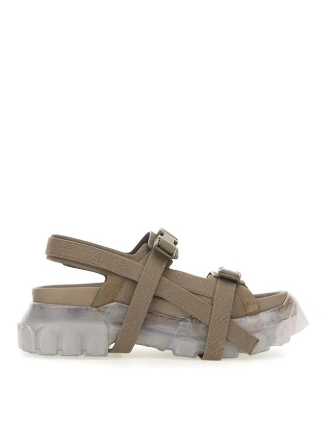 Buckle Detailed Sandals In Beige Product Image