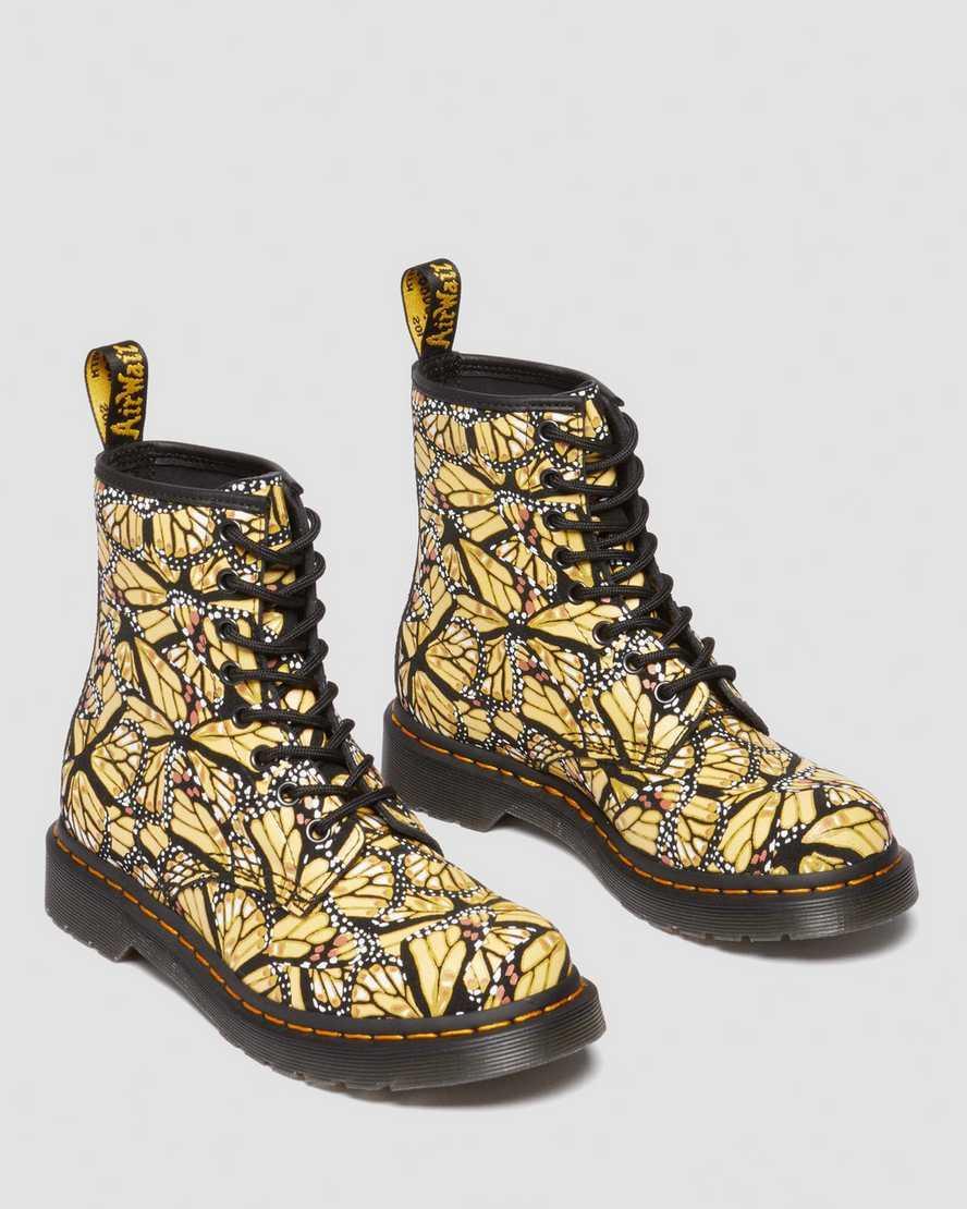 DR MARTENS 1460 Women's Butterfly Print Suede Lace Up Boots Product Image