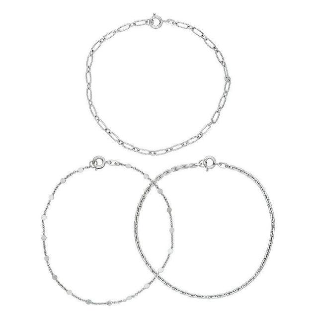 Sarafina 3-piece Bracelet Set, Womens White Product Image