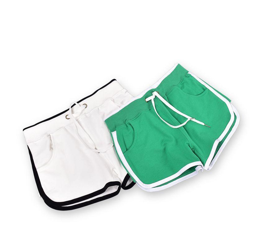 Mid Rise Piped Shorts Product Image