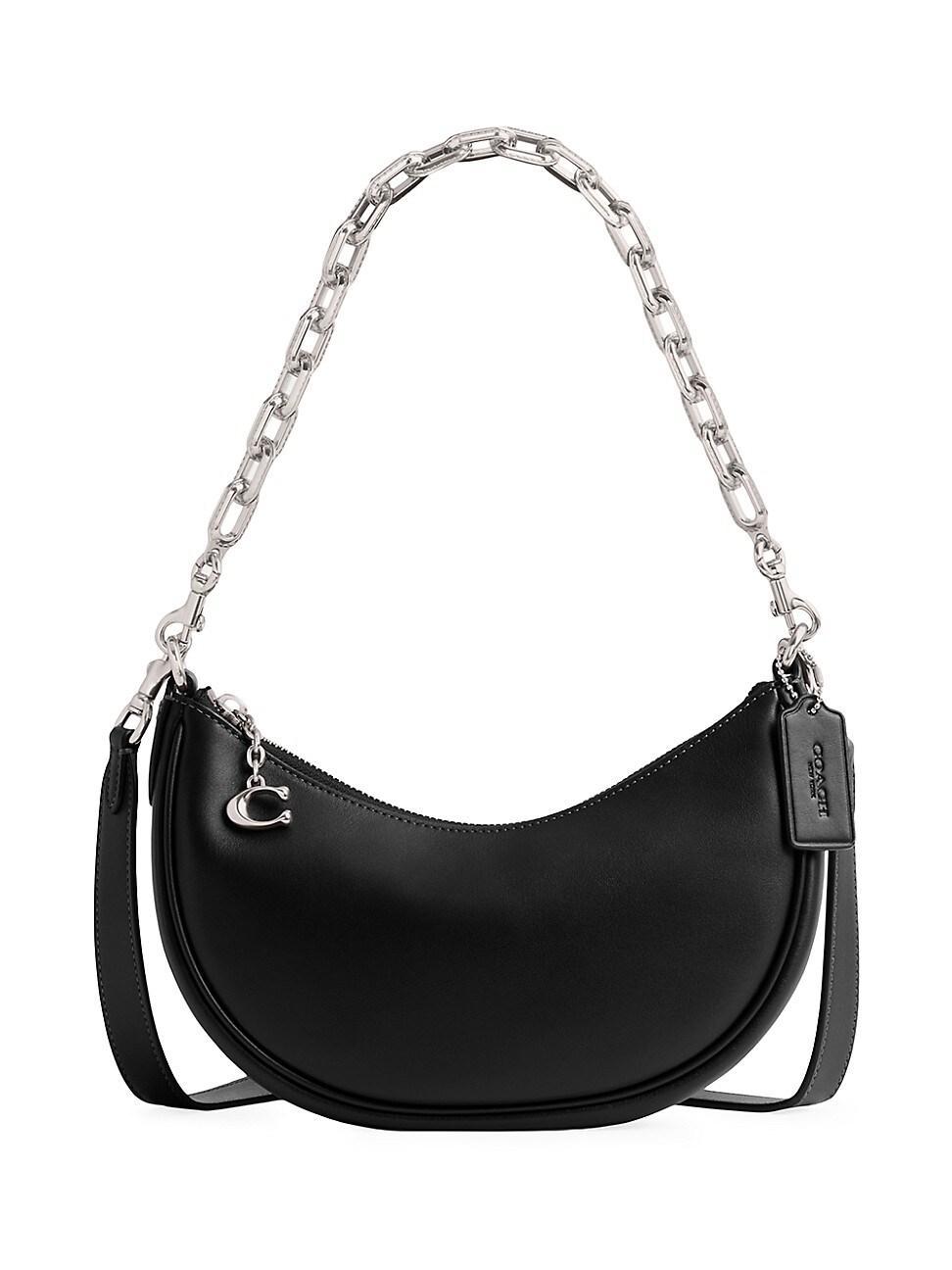 Womens Mira Leather Chain Shoulder Bag Product Image