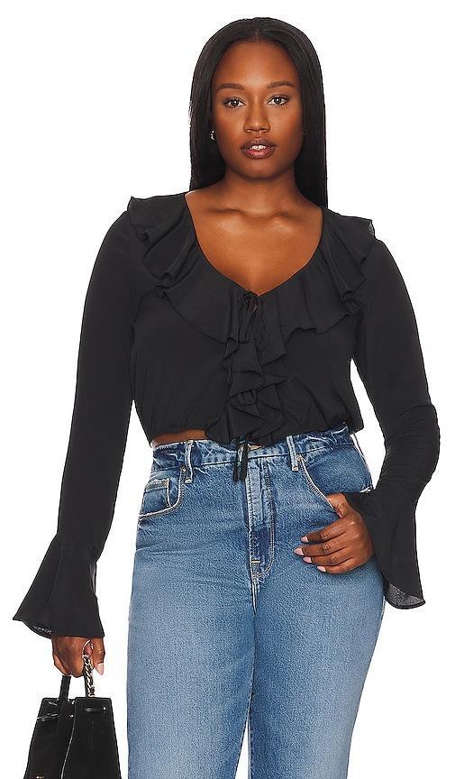 Denise Ruffle Tie Top Product Image