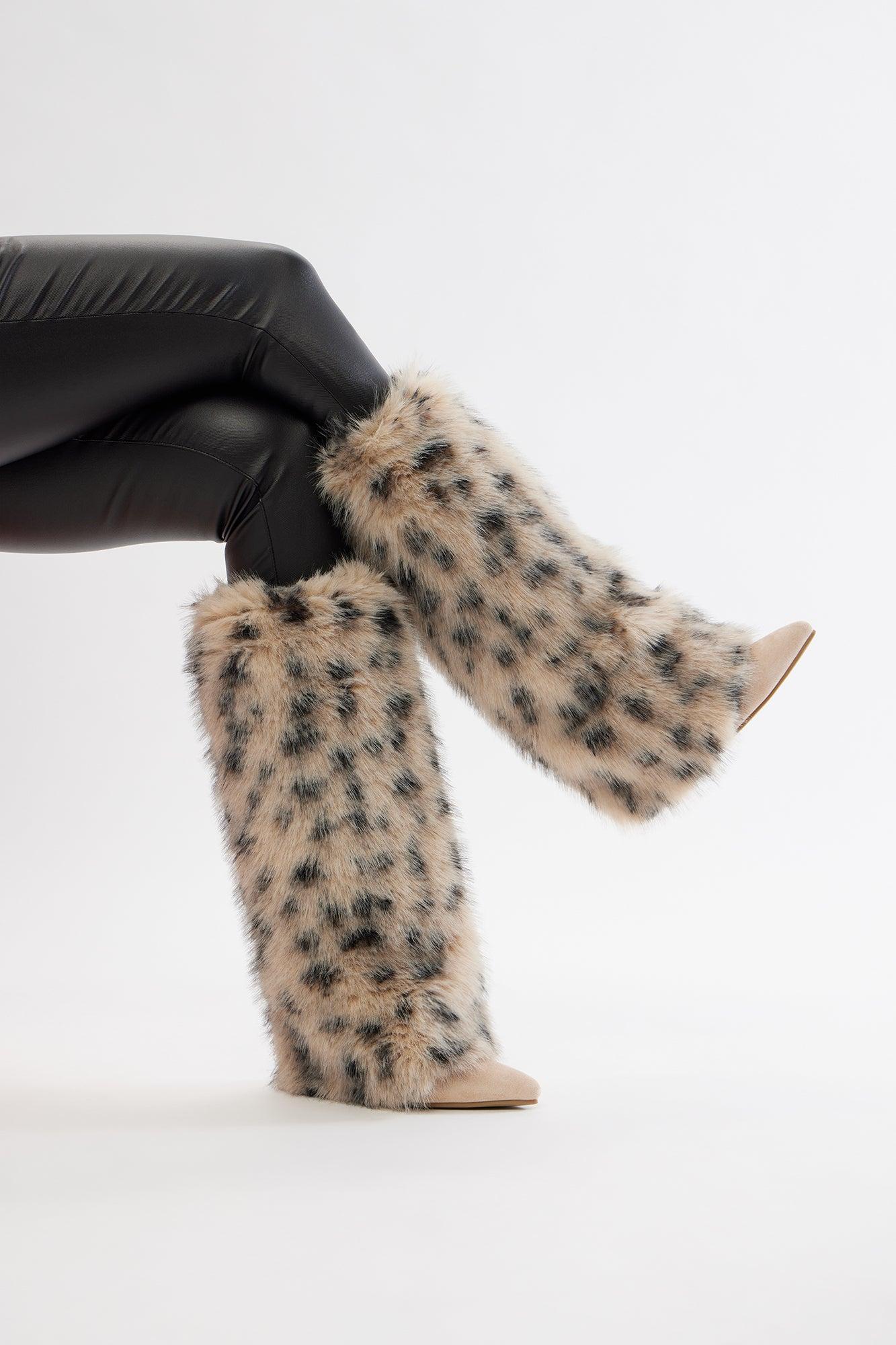 Go All Out Knee High Boots - Leopard Product Image