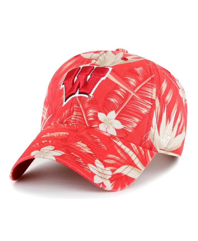 Mens 47 Brand Red Wisconsin Badgers Tropicalia Clean Up Adjustable Hat Product Image