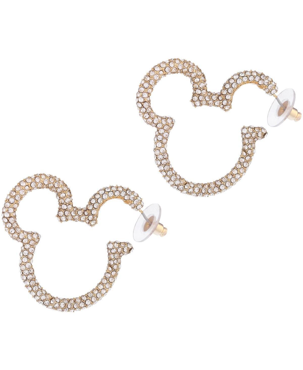 Womens Baublebar Mickey Mouse PaveEssential Hoop Earrings Product Image