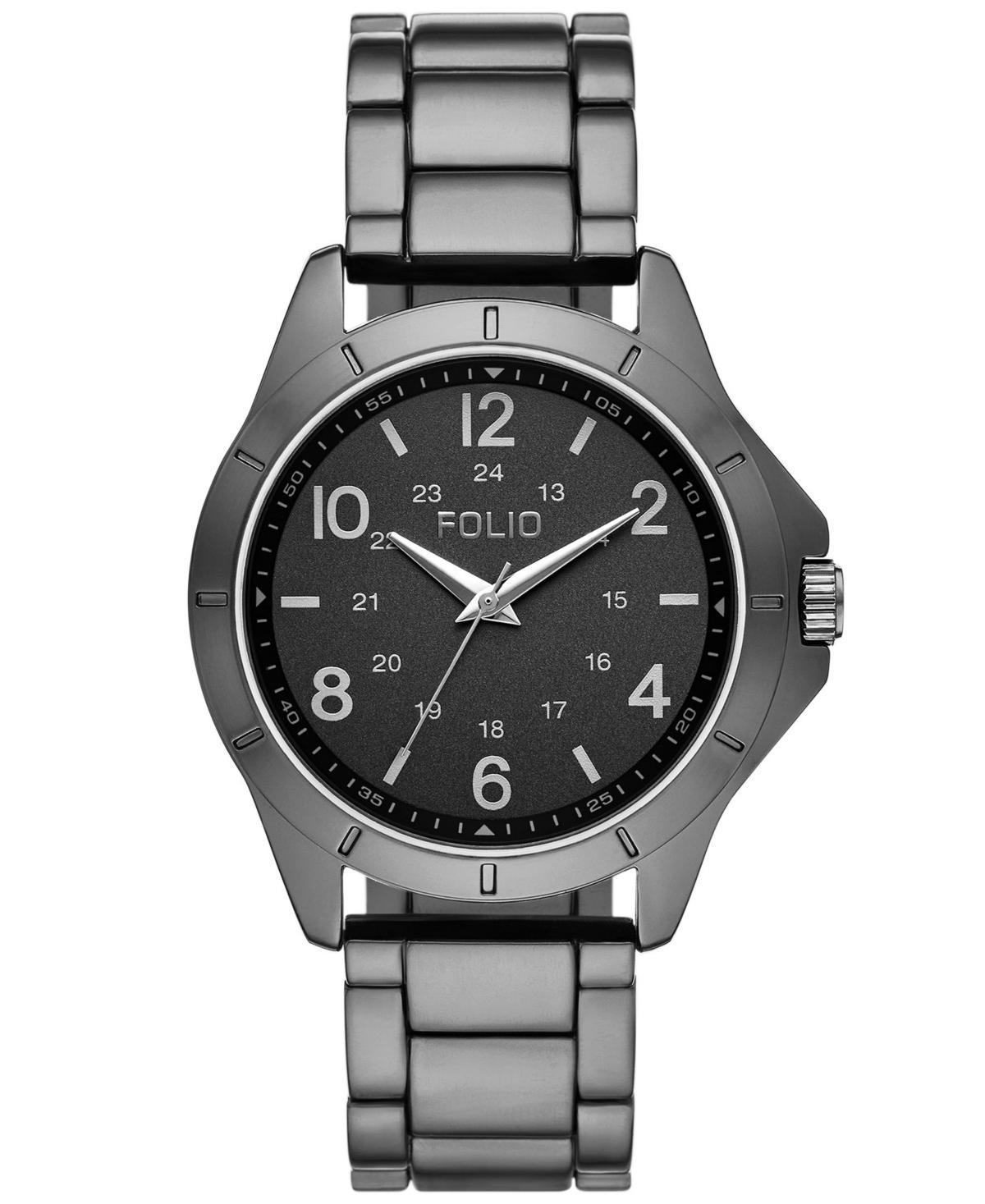 Folio Mens Three Hand Gunmetal Alloy Watch 42mm Product Image