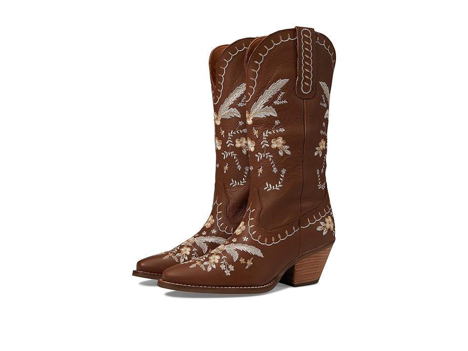 Dingo Full Bloom Floral Embroidered Leather Western Tall Boots Product Image