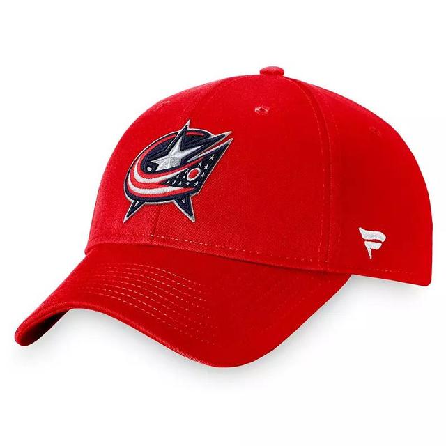 Mens Red Columbus Blue Jackets Core Adjustable Hat Product Image