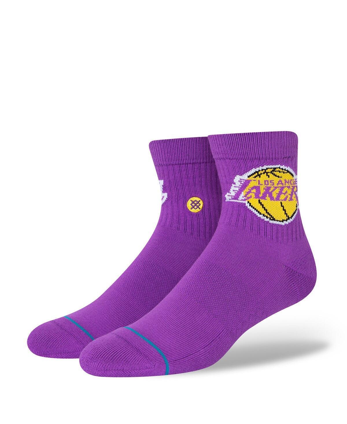 Mens Stance Los Angeles Lakers Logo Quarter Socks Product Image