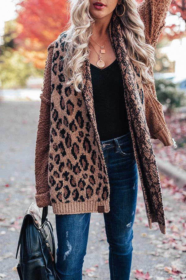 Town Square Leopard Scarf In Brown Product Image