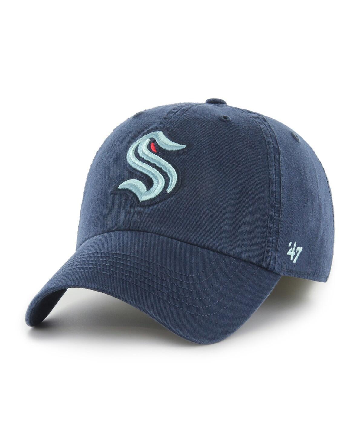 Mens 47 Navy Seattle Kraken Classic Franchise Fitted Hat Krk Blue Product Image