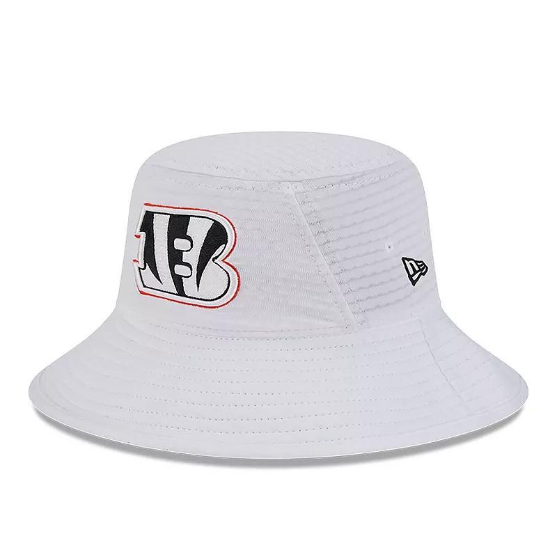 New Era Mens White Cincinnati Bengals 2024 Nfl Training Camp Stretch Bucket Hat Product Image