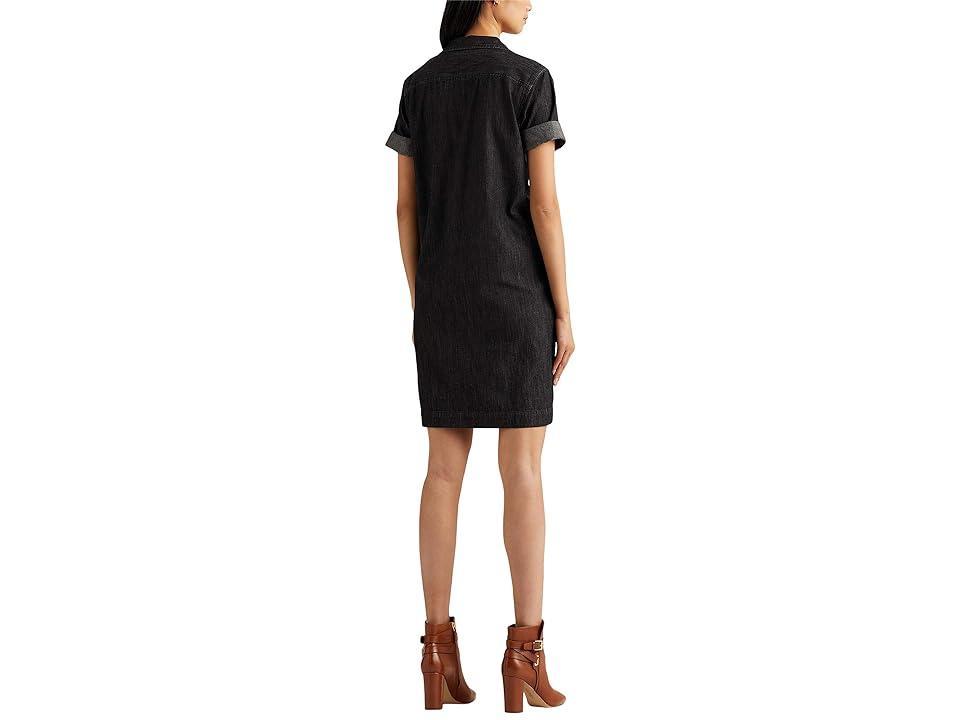 Lauren Ralph Lauren Denim Shift Dress (Nightfall Wash) Women's Dress Product Image