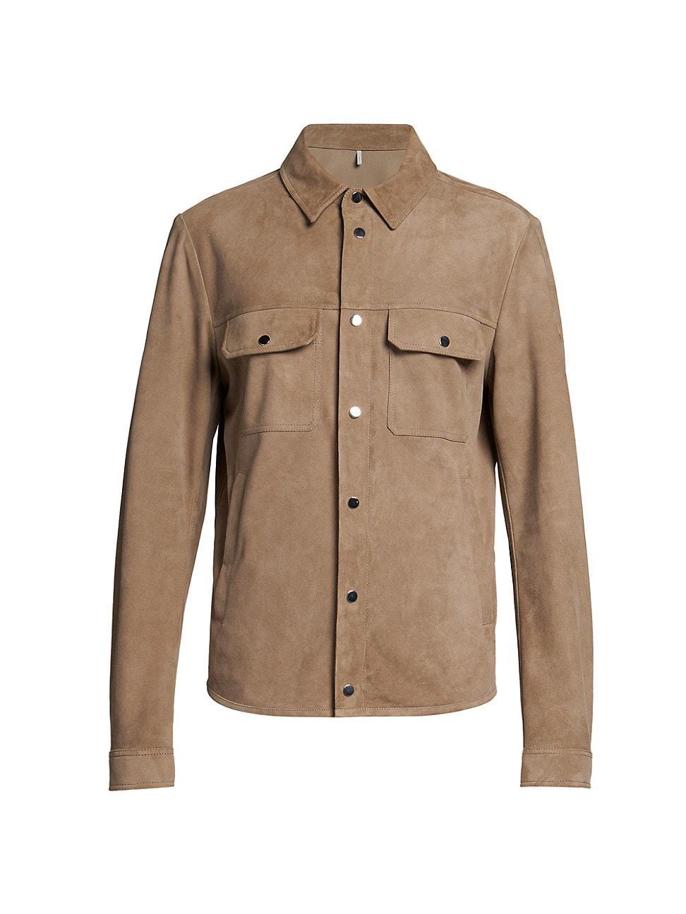 Mens Corborant Suede Shirt Jacket Product Image