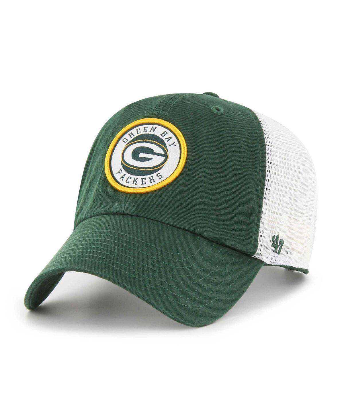 Mens 47 /White Bay Packers Highline Clean Up Trucker Snapback Hat Product Image