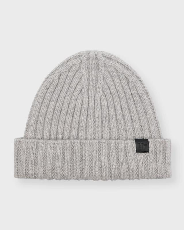 Mens Ribbed Wool Beanie Hat Product Image