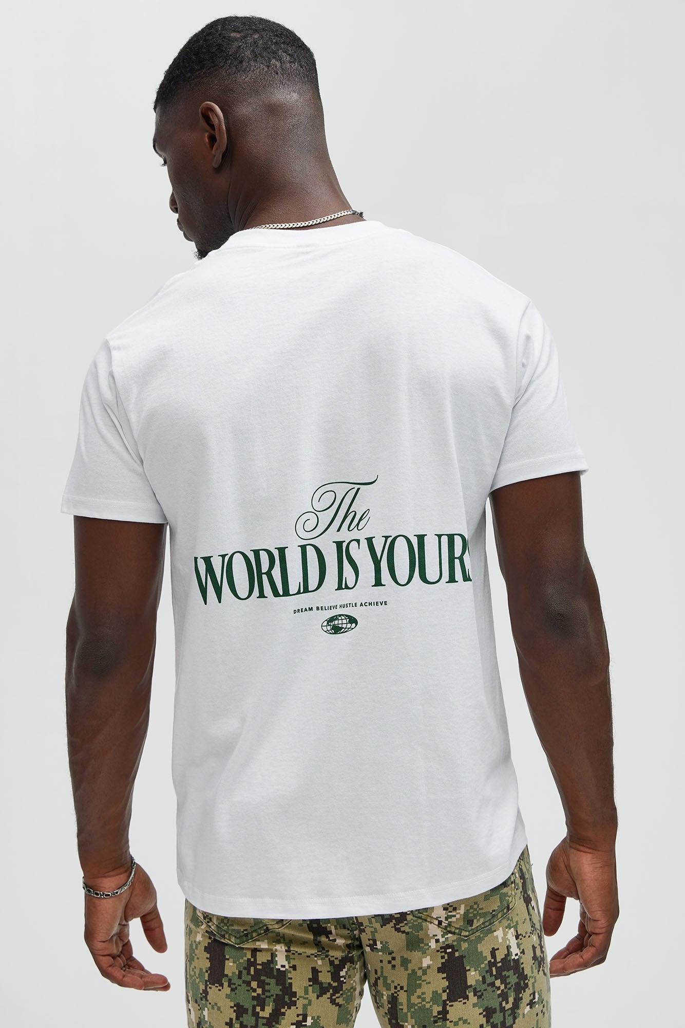 The World Is Yours Label Short Sleeve Tee - White Product Image