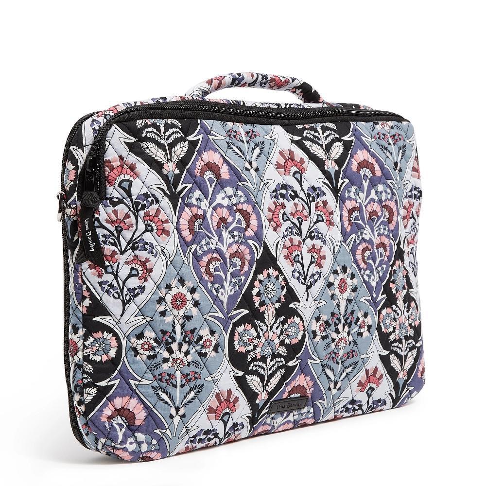 Vera Bradley Women's Outlet Cotton Laptop Workstation Crossbody Ornate Blooms Product Image