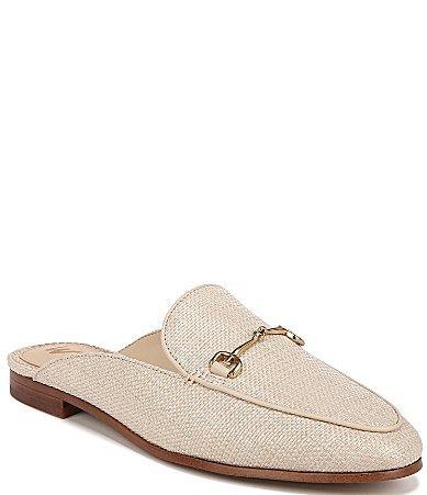 Sam Edelman Linnie Raffia Basket Weave Bit Buckle Flat Mules Product Image