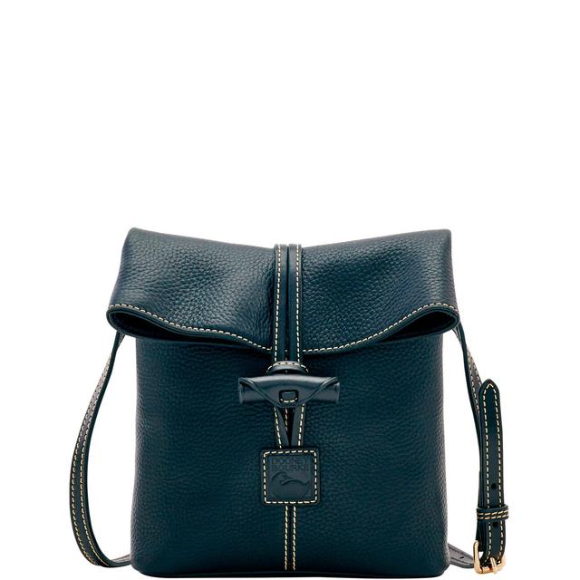 Dooney & Bourke Womens Pebble Grain Toggle Crossbody Leather Shoulder Bag in Black Product Image