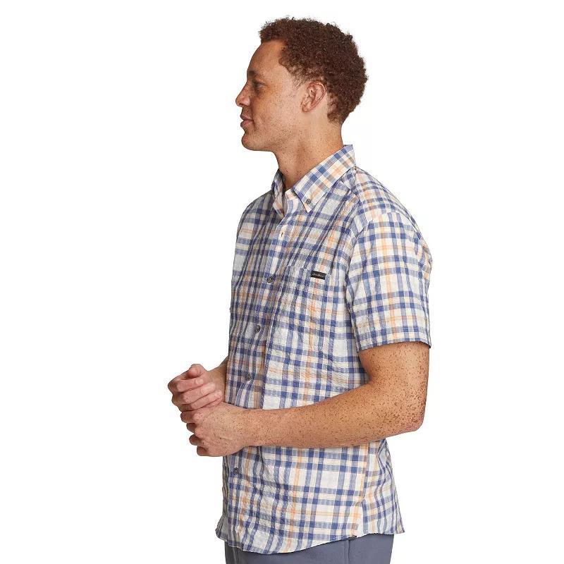 Big & Tall Eddie Bauer Pack It Tech Seersucker Button-Down Shirt, Mens Product Image