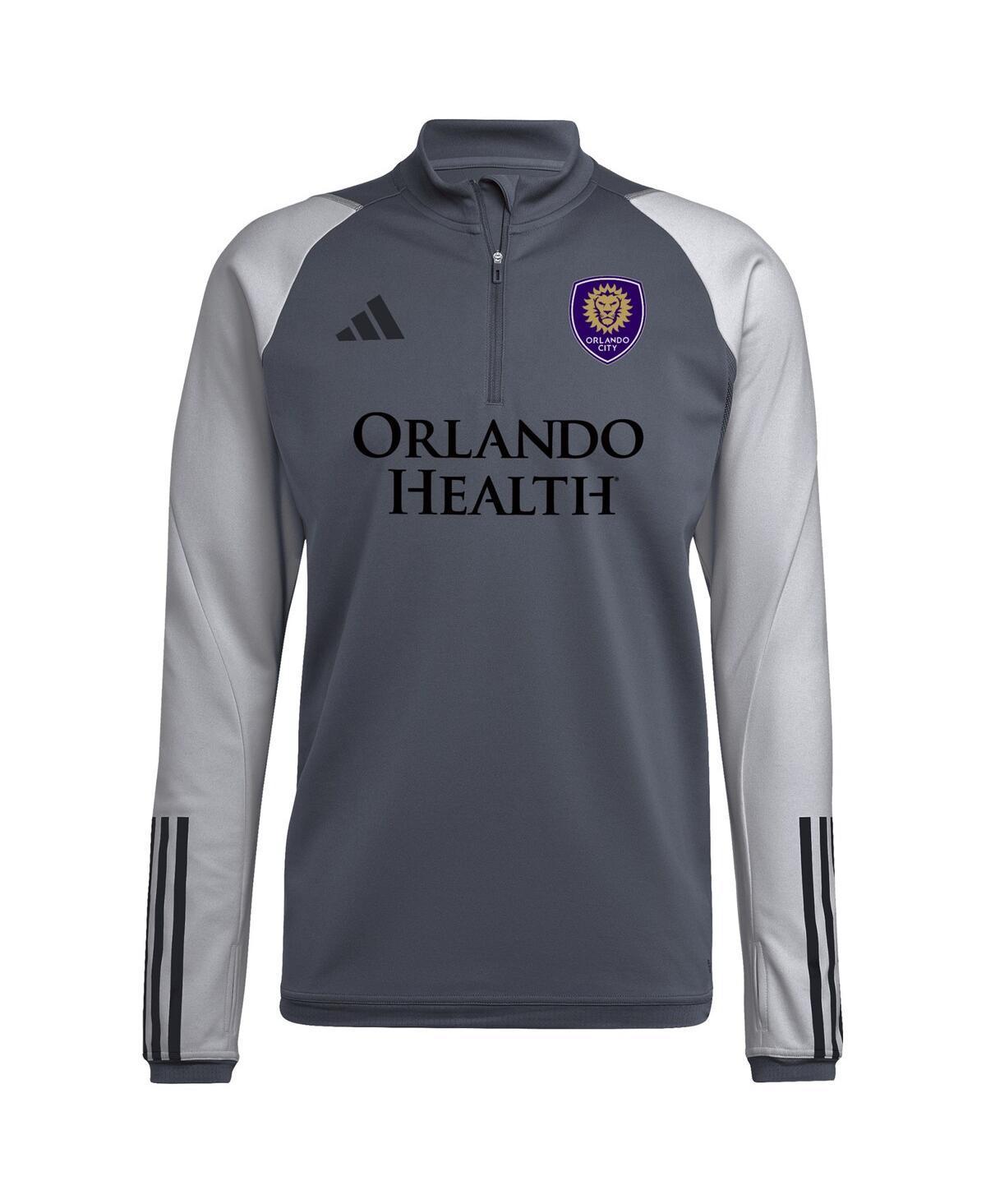 Mens adidas Gray Orlando City Sc 2023 On-Field Aeroready Quarter-Zip Training Top Product Image